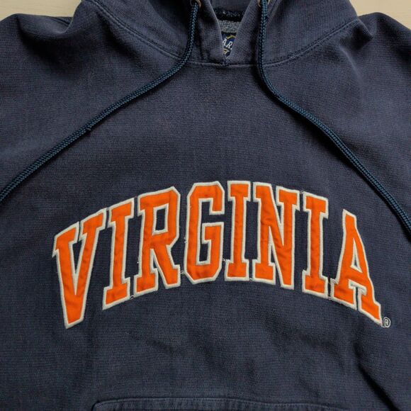 Vintage Steve & Barry's Virginia Cavaliers Hoodie Mens S Blue Heavyweight Y2K - Picture 2 of 11